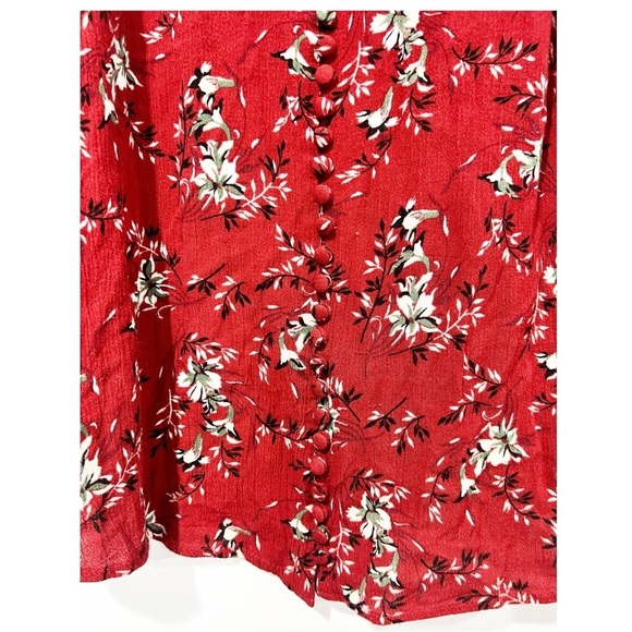 Sezane Red Floral Blouse - Picture 2 of 6